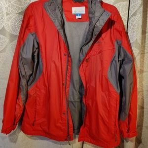 Red Columbia Rain Jacket